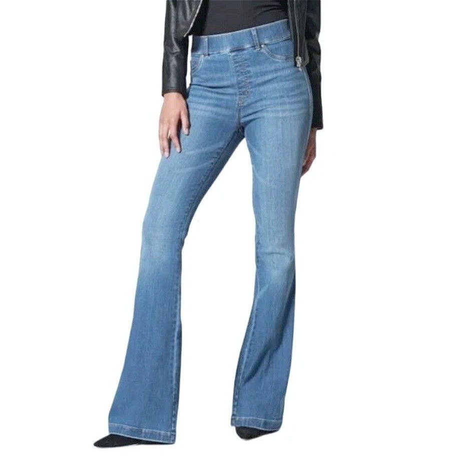 Spanx Everywear Flare Jeans Vintage Indigo Denim Cotton Blend Medium